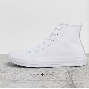 Converse White Monochrome Leather